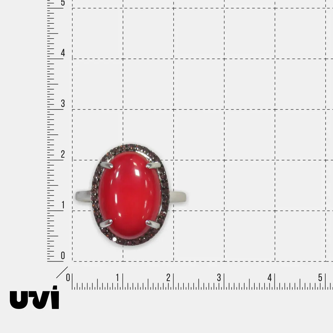 Серебряное кольцо с кораллом